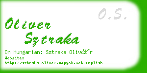 oliver sztraka business card